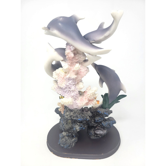 Dolphins and Sea life Statue Display Decoration - Rose Collections 12.5" - Picture 2 of 10